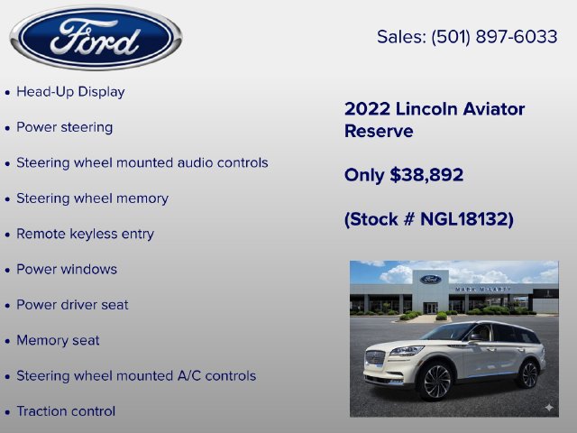 Certified 2022 Lincoln Aviator Reserve w/ Equipment Group 201A AWD/4WD image 38