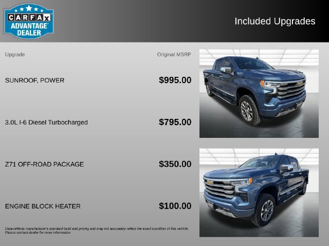 Used 2024 Chevrolet Silverado 1500 High Country w/ Z71 Off-Road Package AWD/4WD image 3