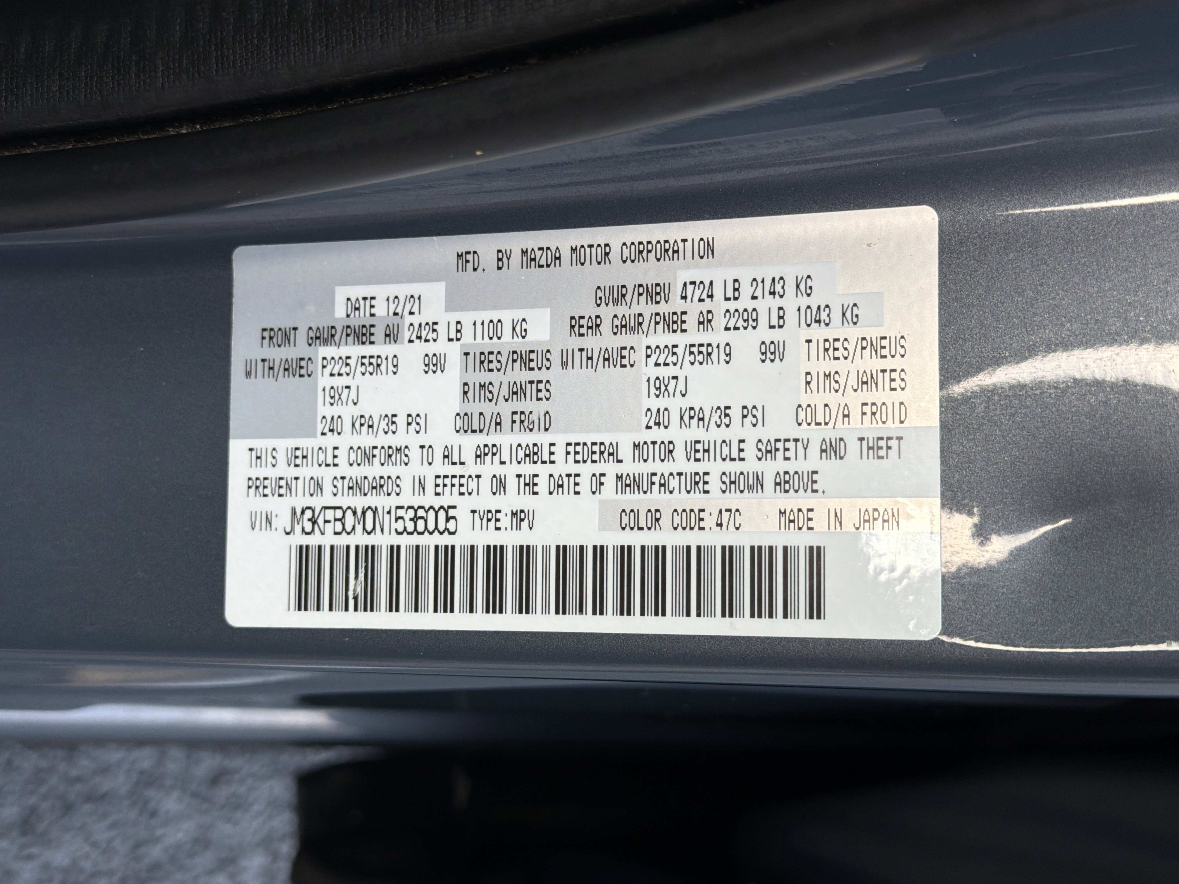 Used 2022 MAZDA CX-5 Carbon Edition image 35