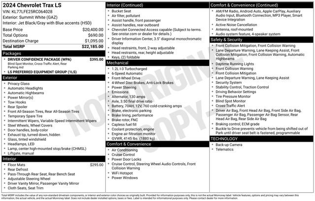 Certified 2024 Chevrolet Trax LS w/ Driver Confidence Package image 32