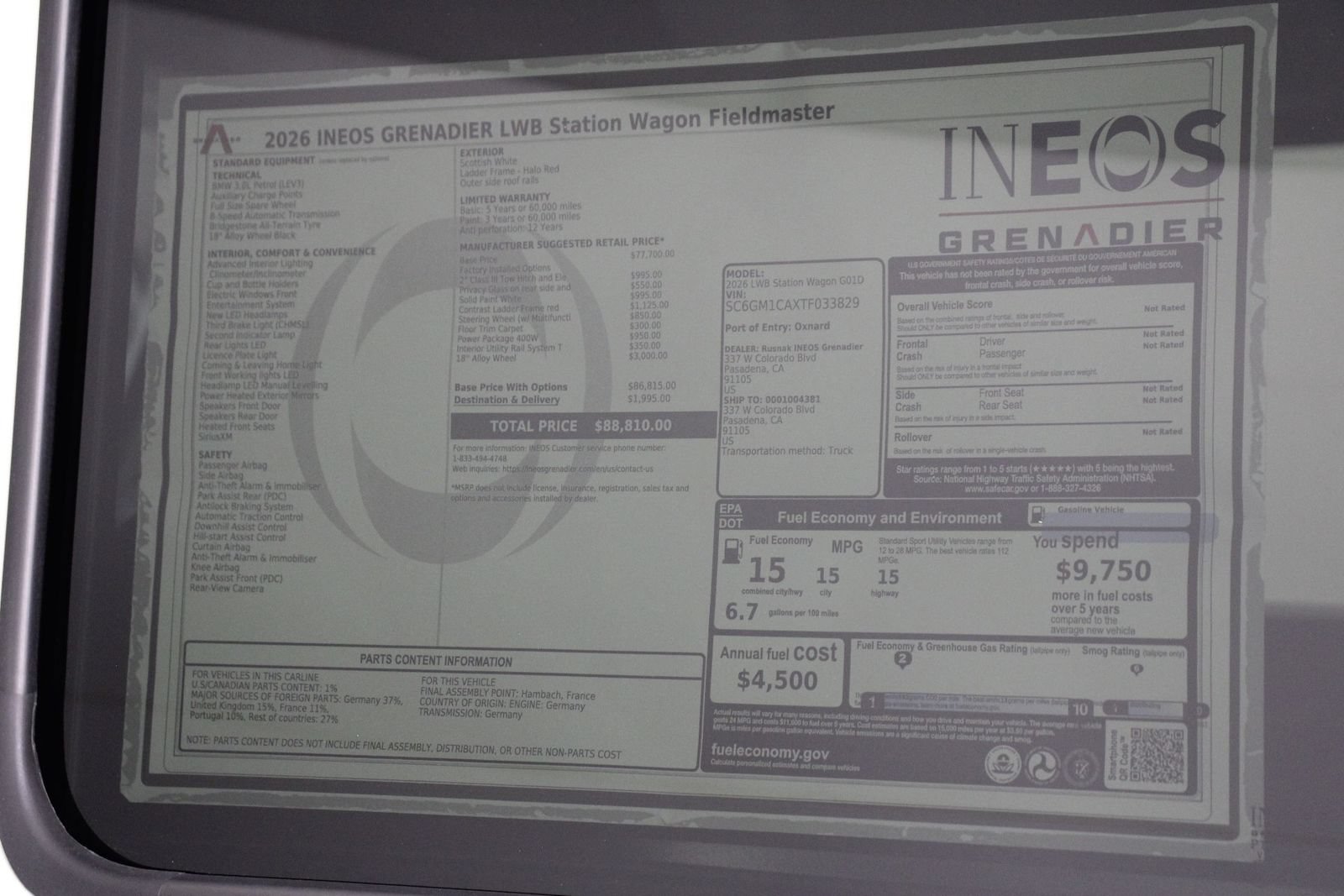 New 2026 INEOS Grenadier Station Wagon AWD/4WD image 23
