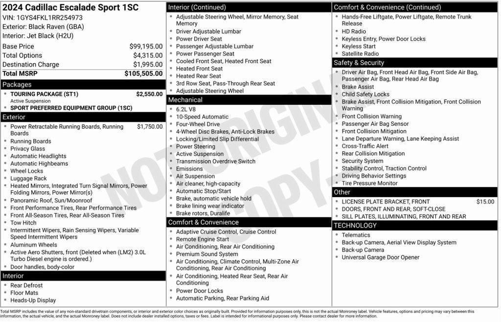 Used 2024 Cadillac Escalade Sport w/ Touring Package image 7