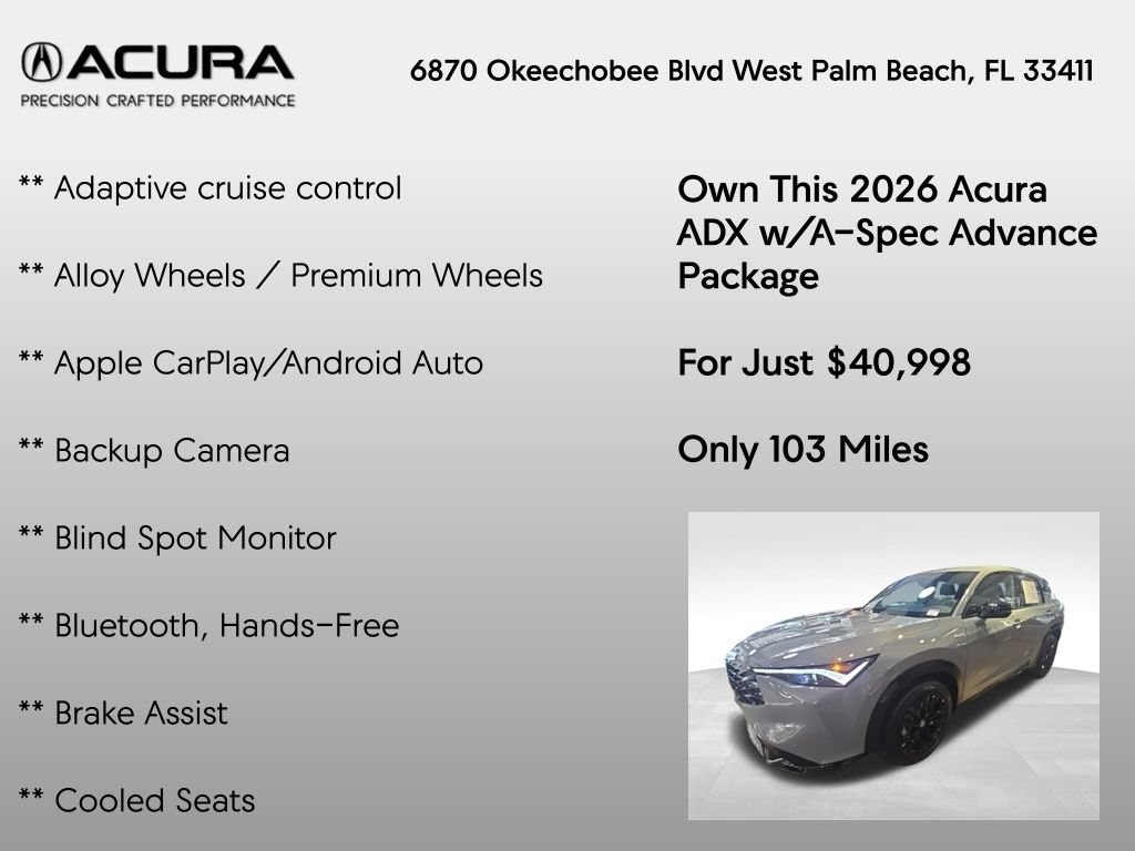 Used 2026 Acura ADX A-Spec w/ Advance Package FWD image 7