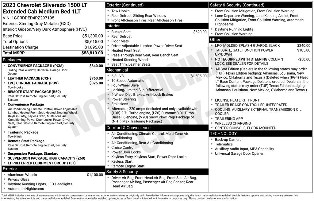 Used 2023 Chevrolet Silverado 1500 LT w/ Convenience Package II AWD/4WD image 6