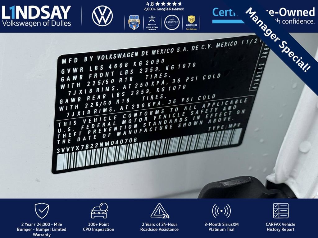 Certified 2022 Volkswagen Taos SE w/ IQ.Drive SE Package image 24