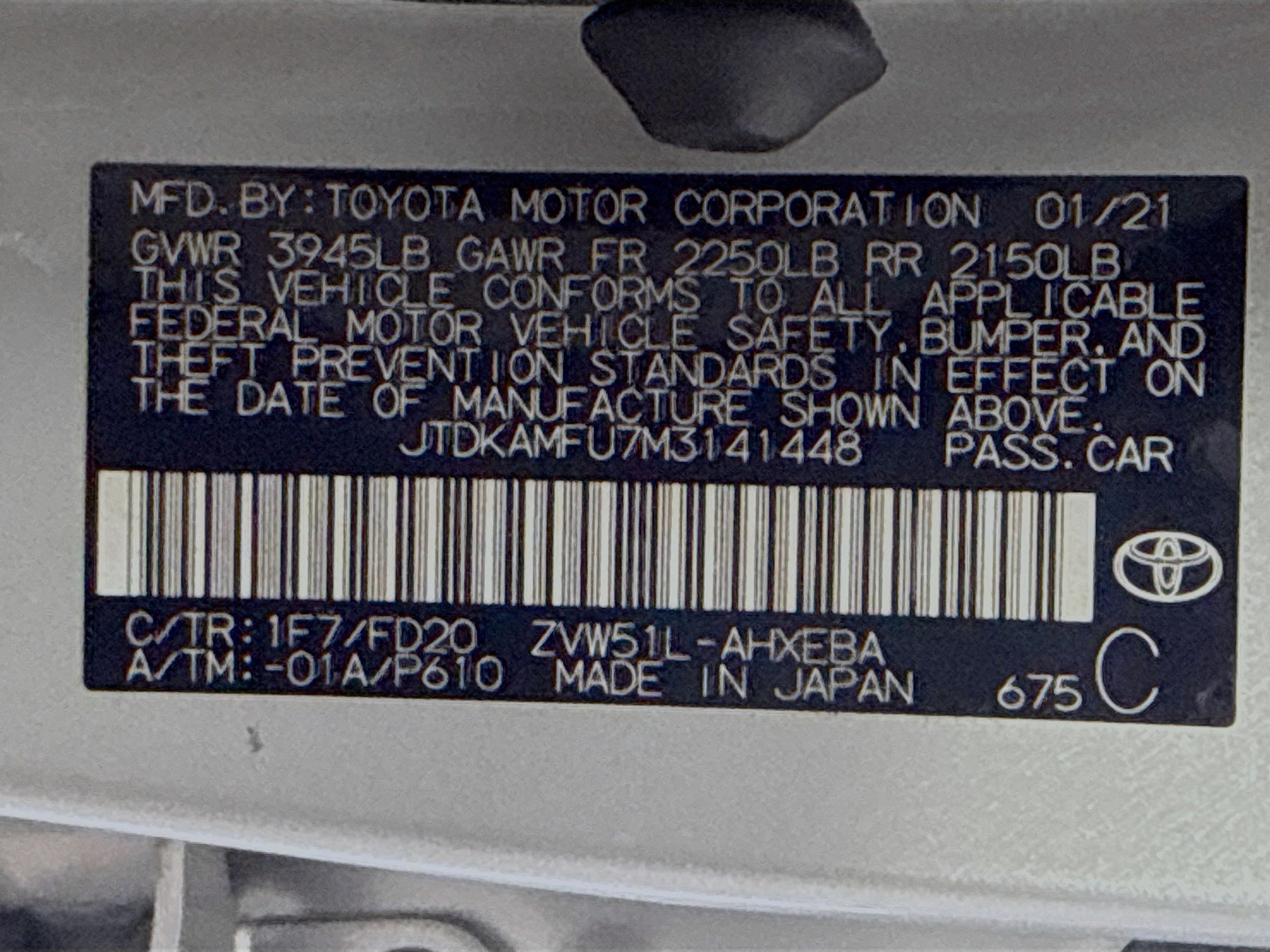 Used 2021 Toyota Prius LE FWD image 40