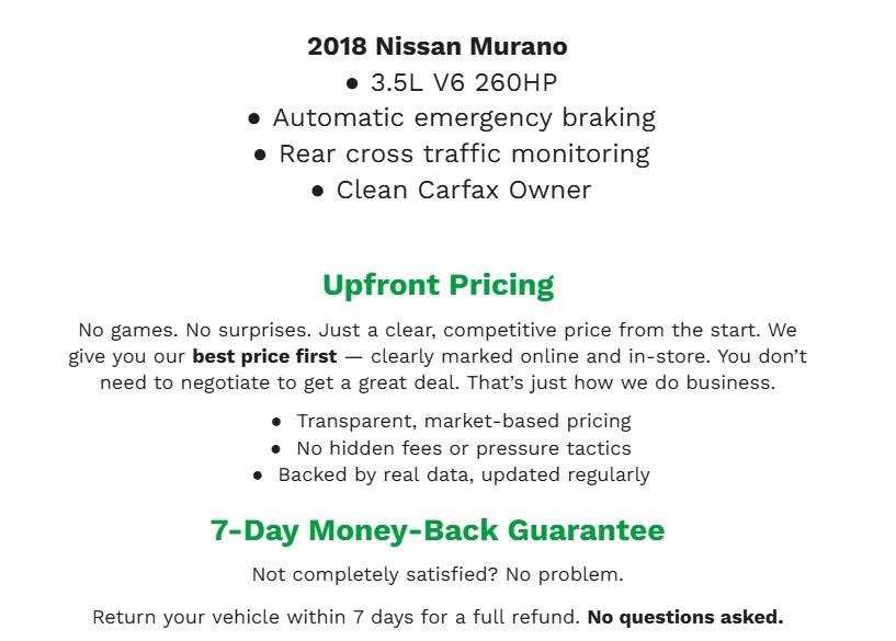 Used 2018 Nissan Murano Platinum image 2