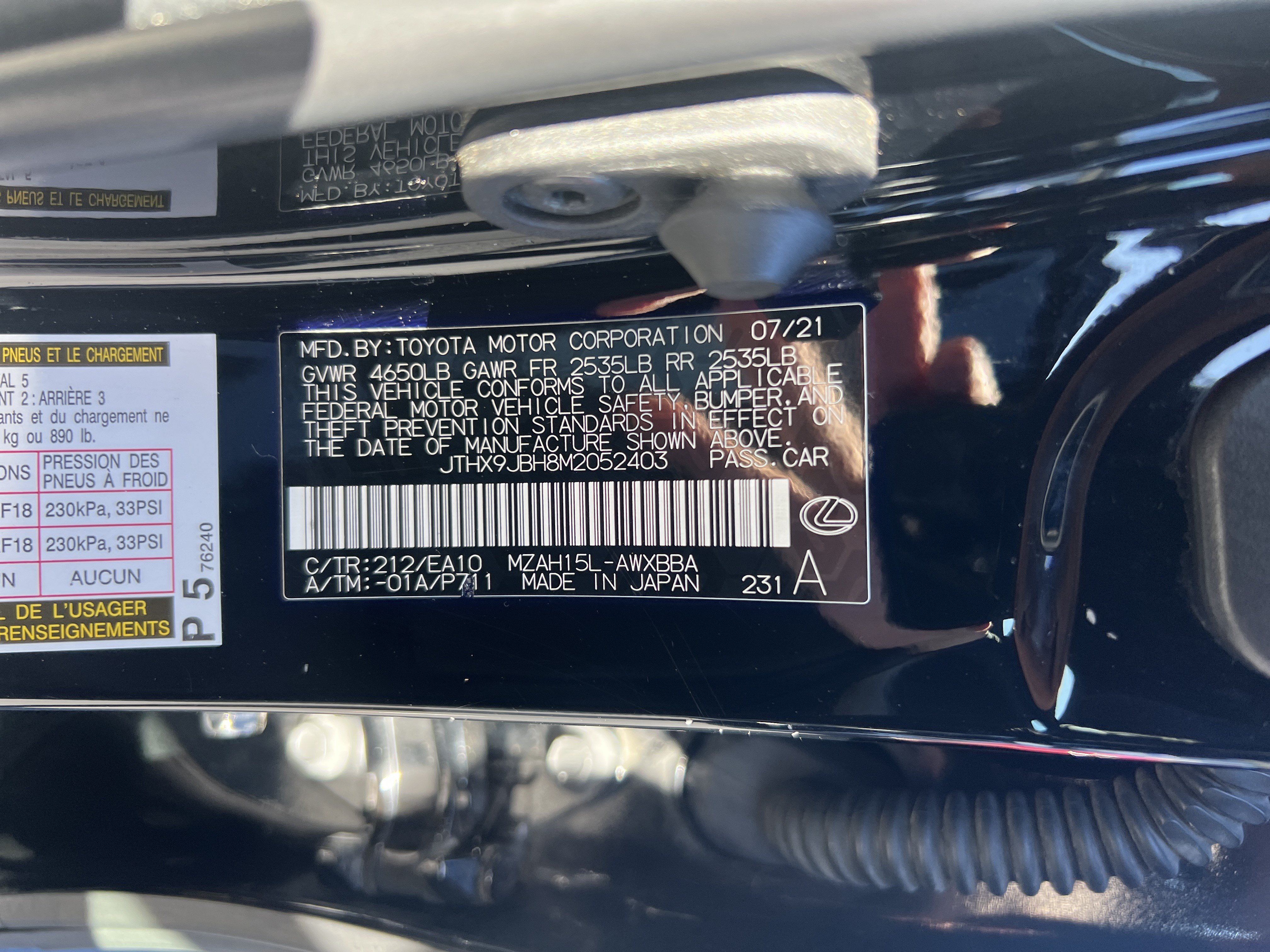 Used 2021 Lexus UX 250h w/ Accessory Package (Z1) AWD/4WD image 37