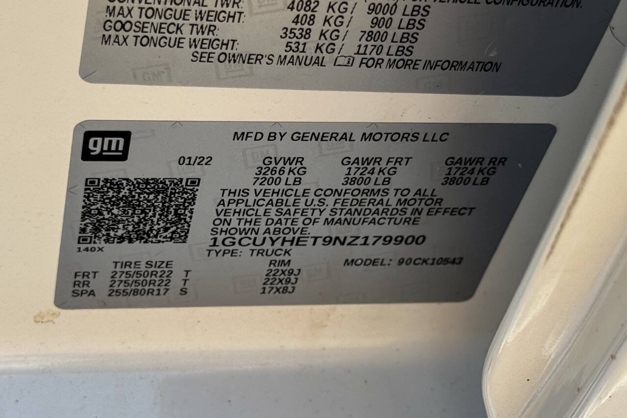 Used 2022 Chevrolet Silverado 1500 High Country w/ LPO, Dark Essentials Package AWD/4WD image 26