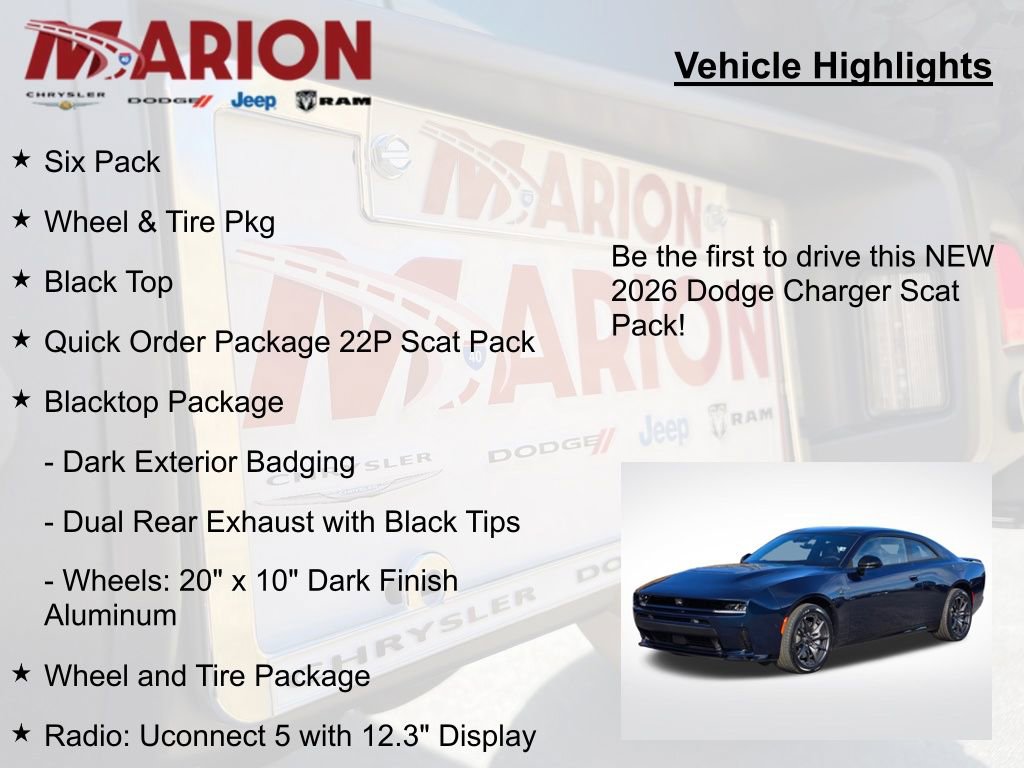 New 2026 Dodge Charger Scat Pack w/ Blacktop Package AWD/4WD image 5