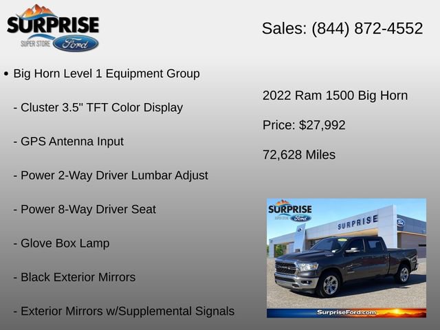 Used 2022 RAM 1500 Big Horn RWD image 12