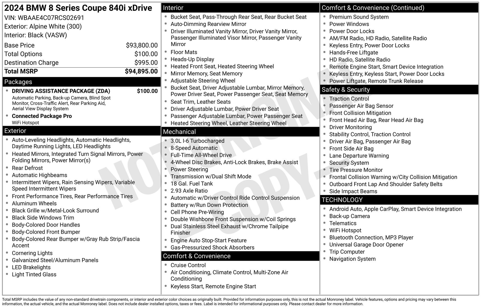 Used 2024 BMW 840i xDrive Coupe w/ Driving Assistance Package image 38