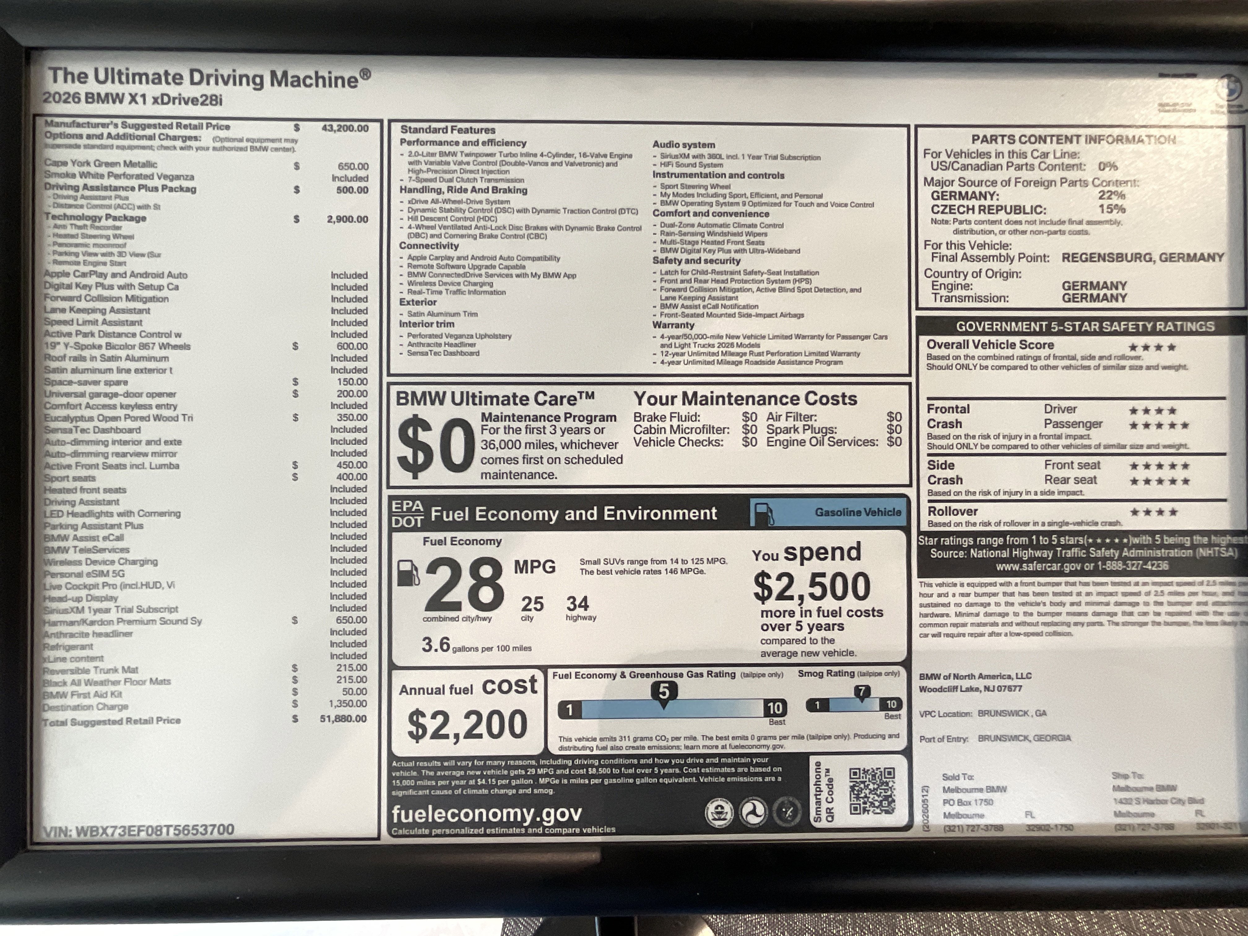 New 2026 BMW X1 xDrive28i w/ Technology Package AWD/4WD image 36