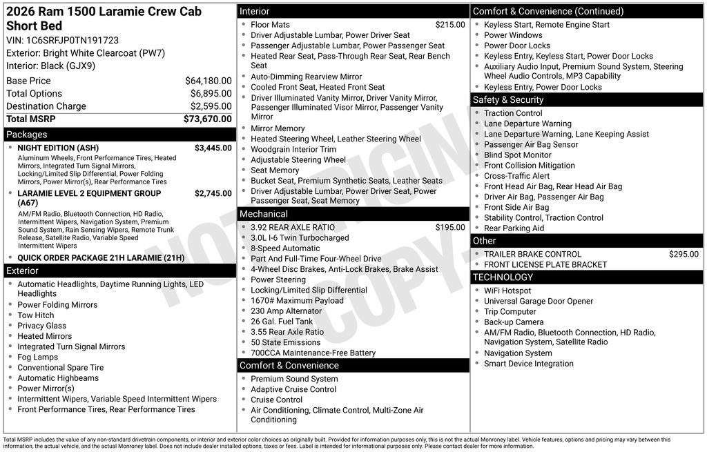 New 2026 RAM 1500 Laramie w/ Night Edition image 7