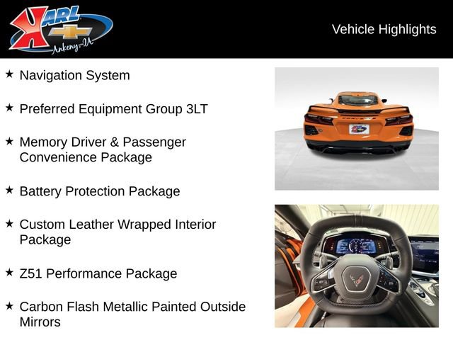 Certified 2023 Chevrolet Corvette Stingray Premium Cpe w/ Z51 Performance Package image 2