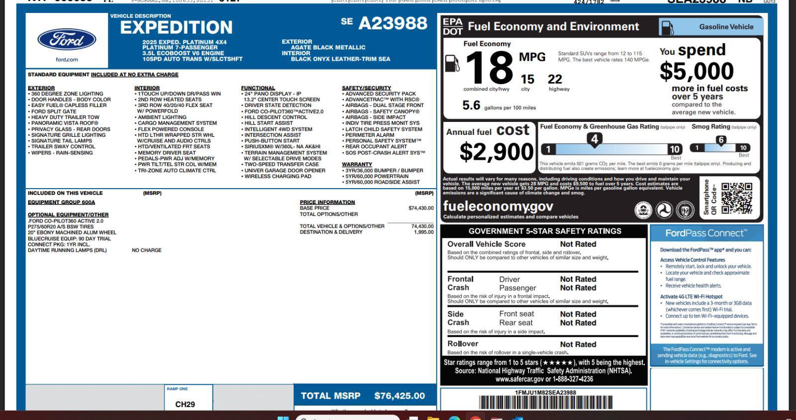 Used 2025 Ford Expedition Platinum AWD/4WD image 4