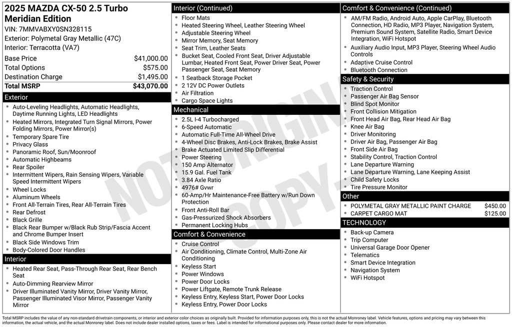 Used 2025 MAZDA CX-50 Meridian Edition image 7