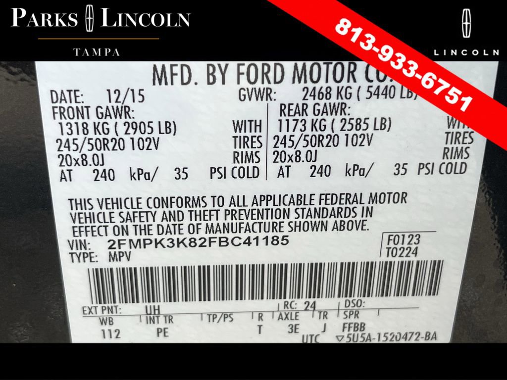 Used 2015 Ford Edge Titanium w/ Equipment Group 302A FWD image 35