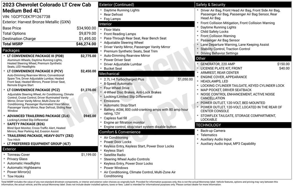 Certified 2023 Chevrolet Colorado LT w/ LT Convenience Package III AWD/4WD image 2
