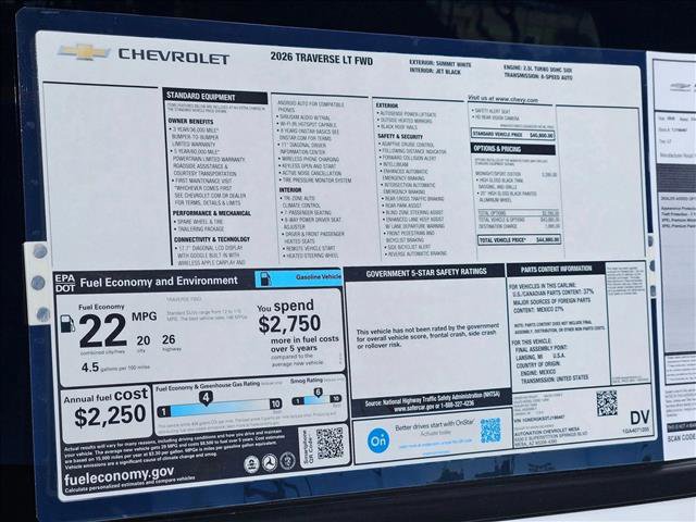 New 2026 Chevrolet Traverse LT w/ Midnight/Sport Edition image 18