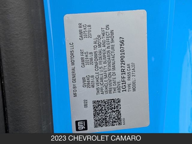 Used 2023 Chevrolet Camaro SS RWD image 26