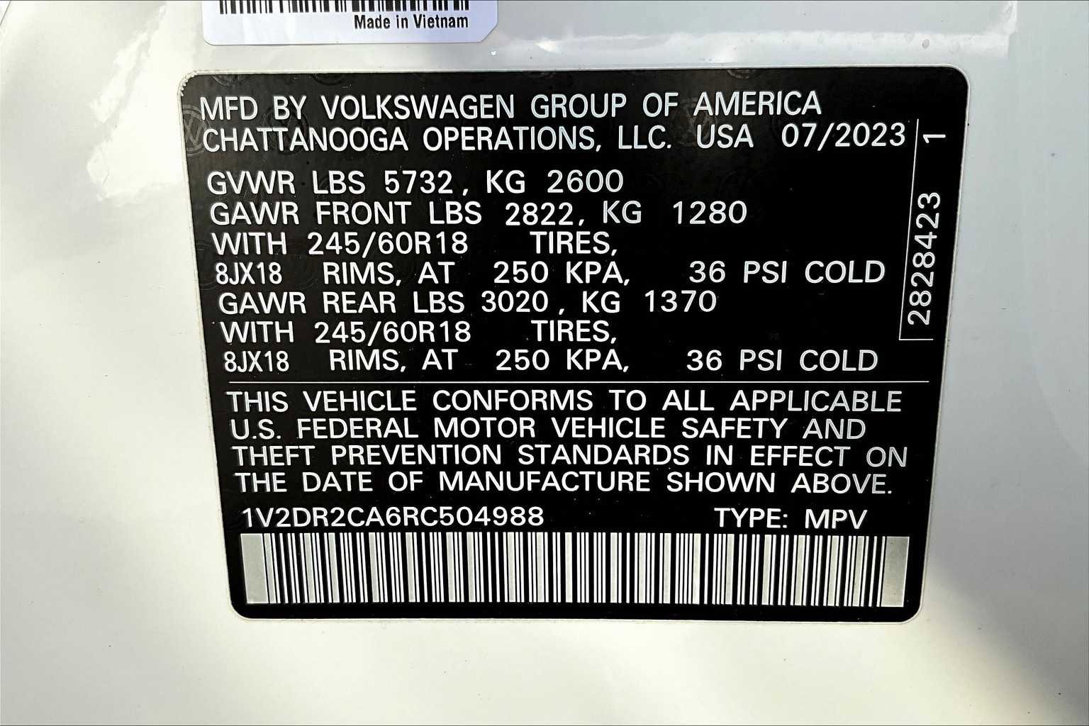 Certified 2024 Volkswagen Atlas SE image 65