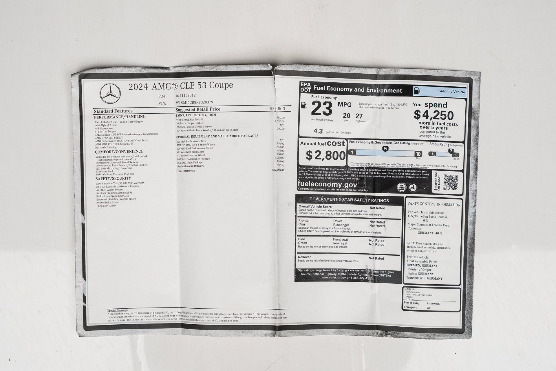 Used 2024 Mercedes-Benz CLE 53 AMG 4MATIC w/ Driver Assistance Package image 78