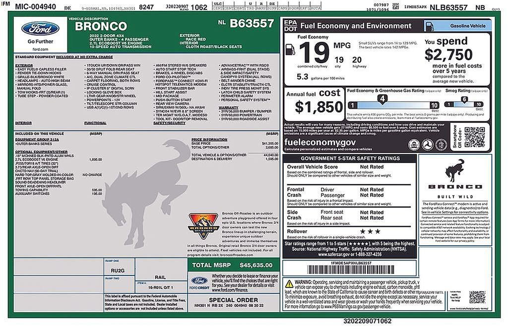 Used 2022 Ford Bronco Outer Banks image 3