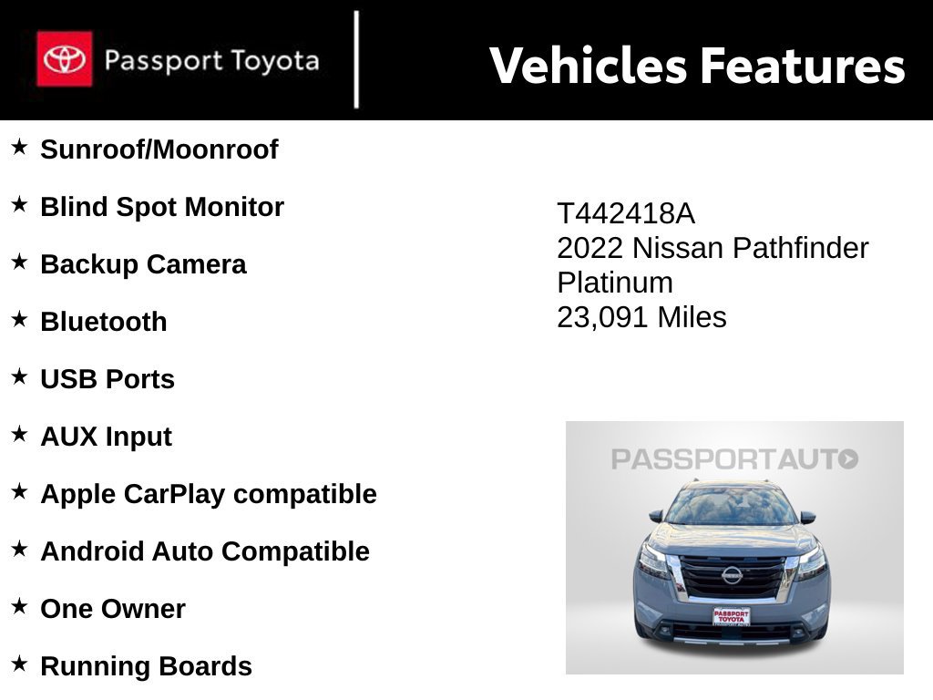 Used 2022 Nissan Pathfinder Platinum w/ Cargo Package AWD/4WD image 10