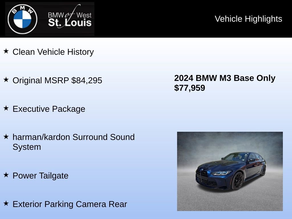 Used 2024 BMW M3 RWD image 8