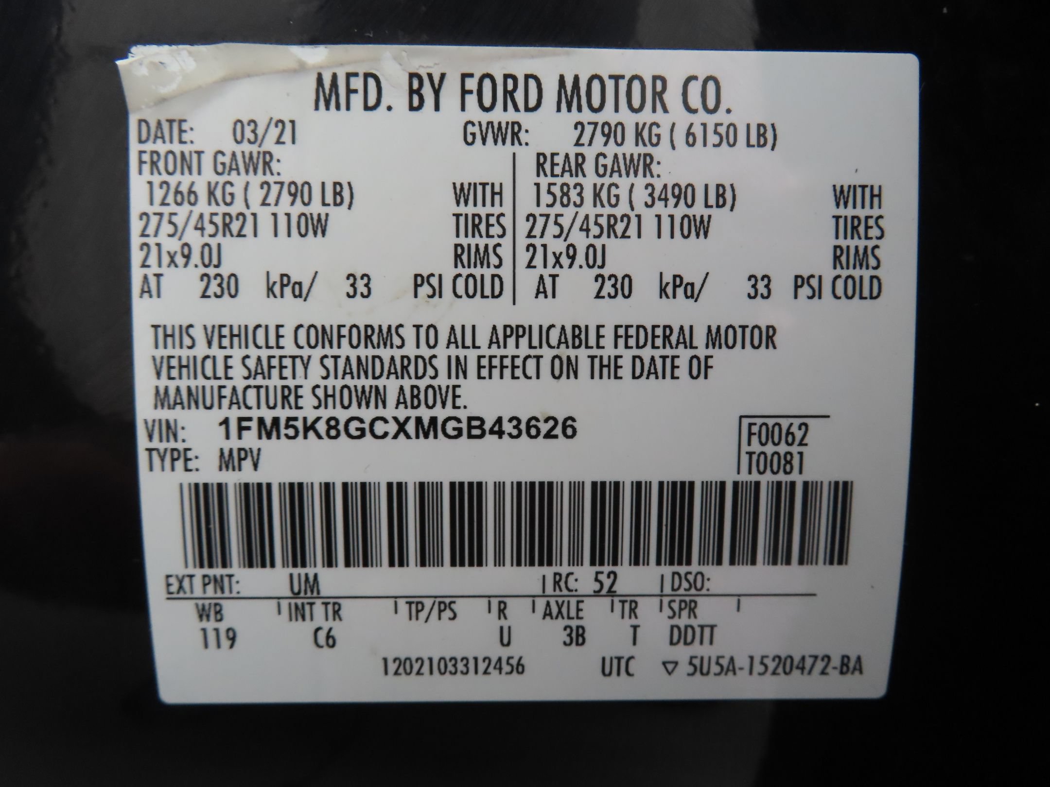 Used 2021 Ford Explorer ST w/ Equipment Group 401A AWD/4WD image 30