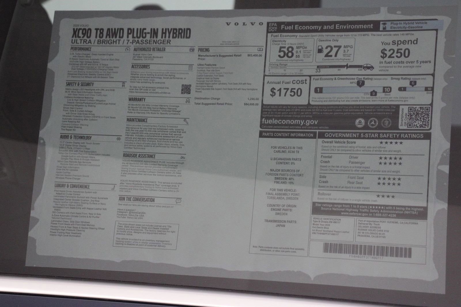 New 2026 Volvo XC90 T8 Ultra image 18