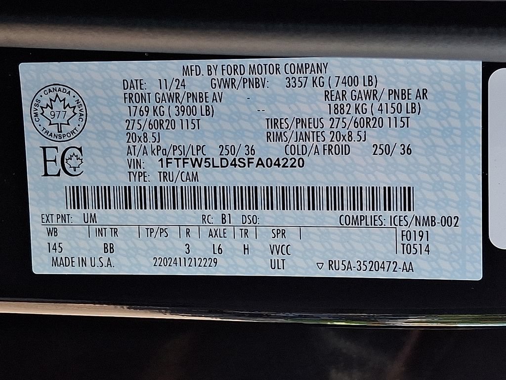 Used 2025 Ford F150 Lariat AWD/4WD image 29