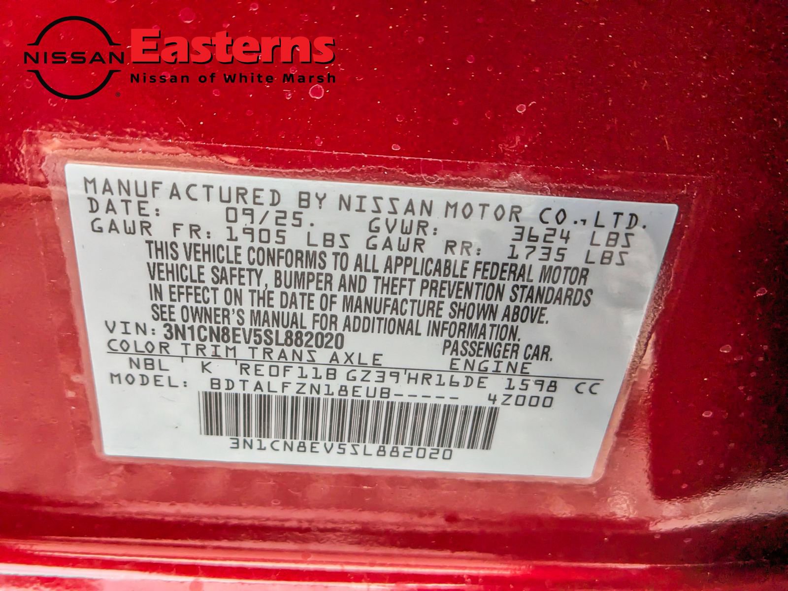 New 2025 Nissan Versa SV w/ Trunk Package image 28