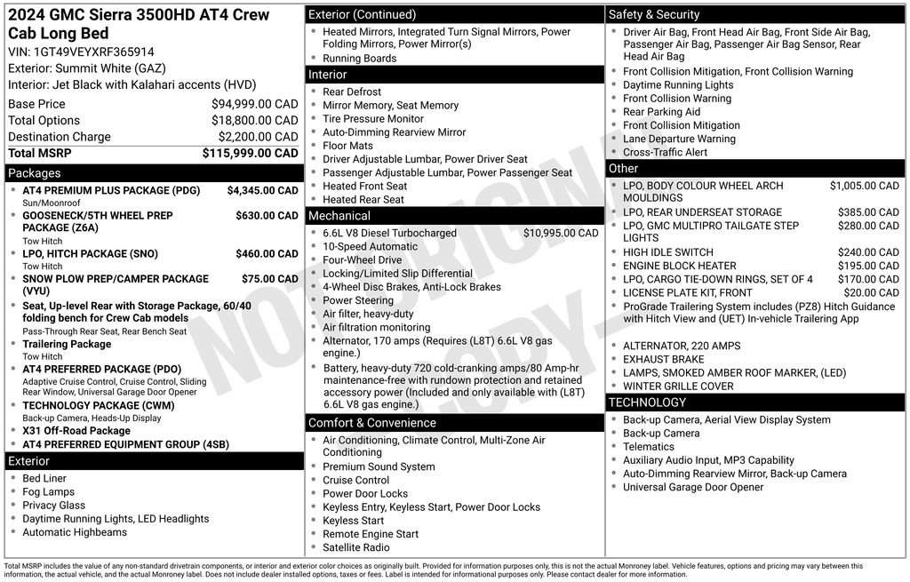 Certified 2024 GMC Sierra 3500 AT4 w/ AT4 Premium Plus Package AWD/4WD image 6