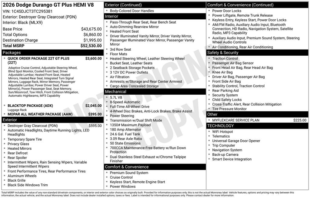New 2026 Dodge Durango GT AWD/4WD image 34