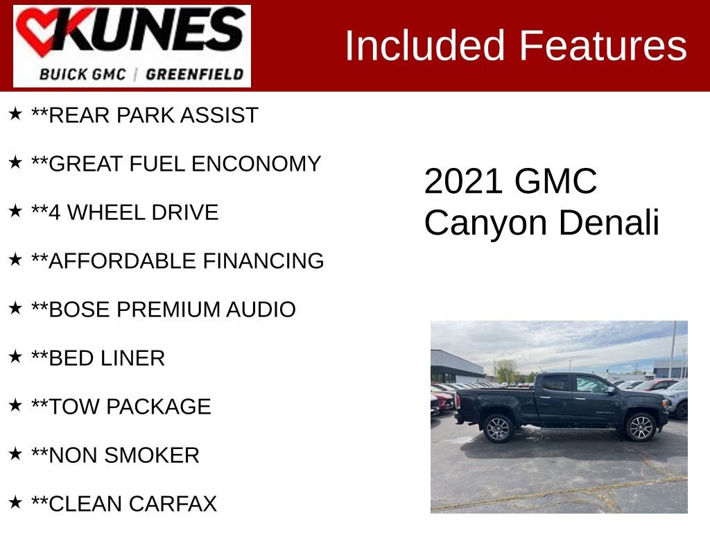 Used 2021 GMC Canyon Denali AWD/4WD image 3