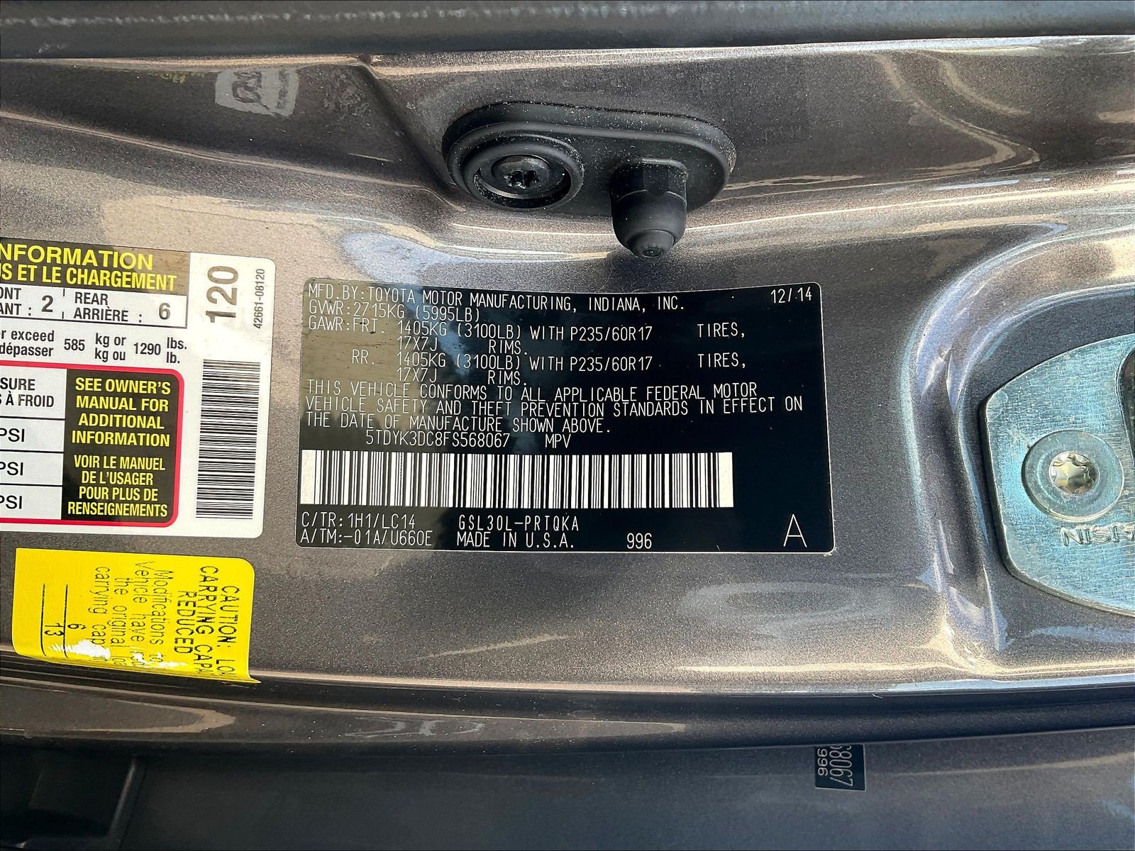 Used 2015 Toyota Sienna XLE Premium FWD image 19
