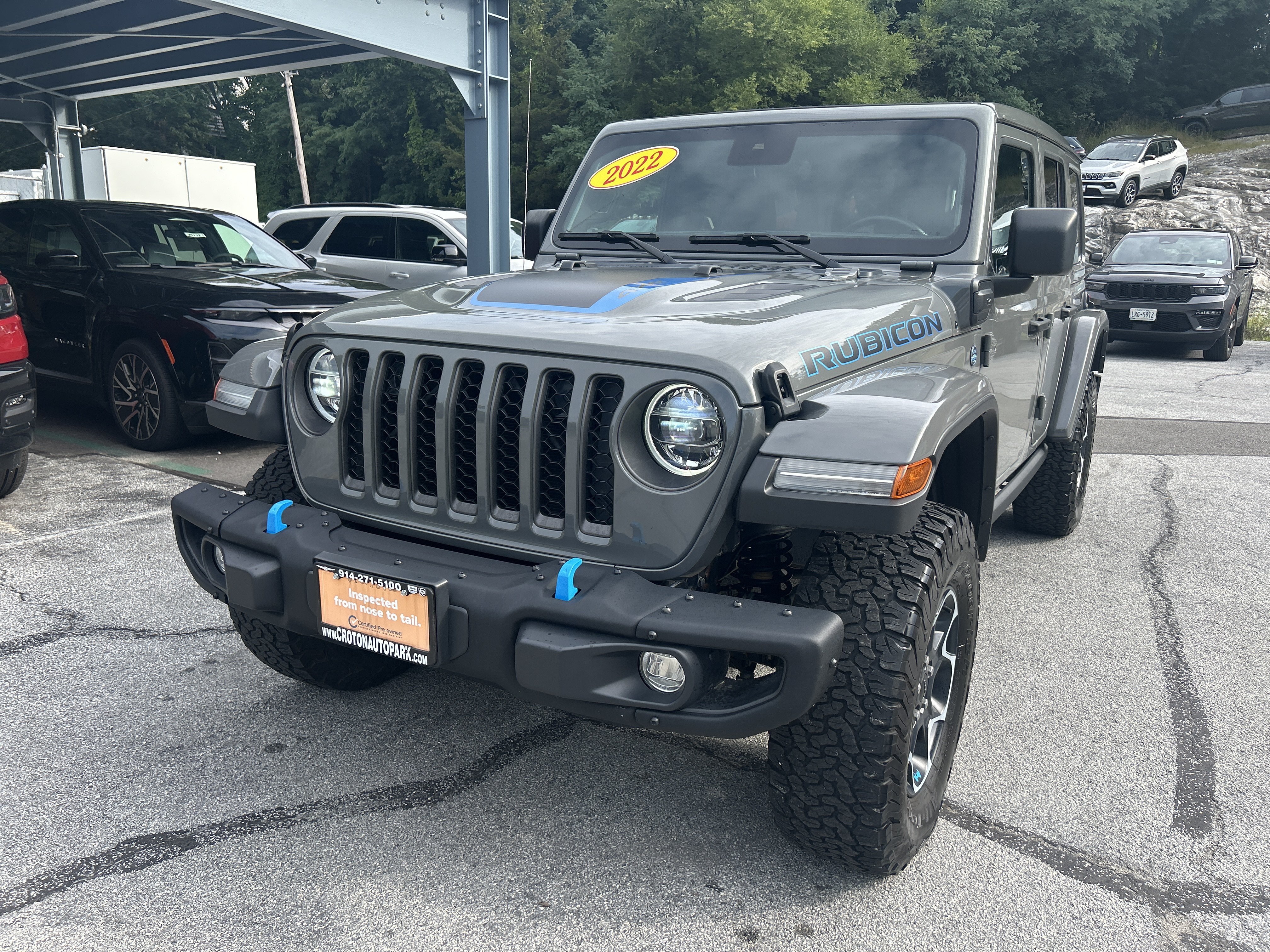 Certified 2022 Jeep Wrangler Unlimited Rubicon 4xe w/ Steel Bumper Group AWD/4WD image 2