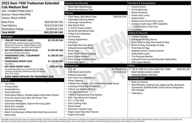 Used 2022 RAM 1500 Tradesman w/ Trailer Tow Group AWD/4WD image 24