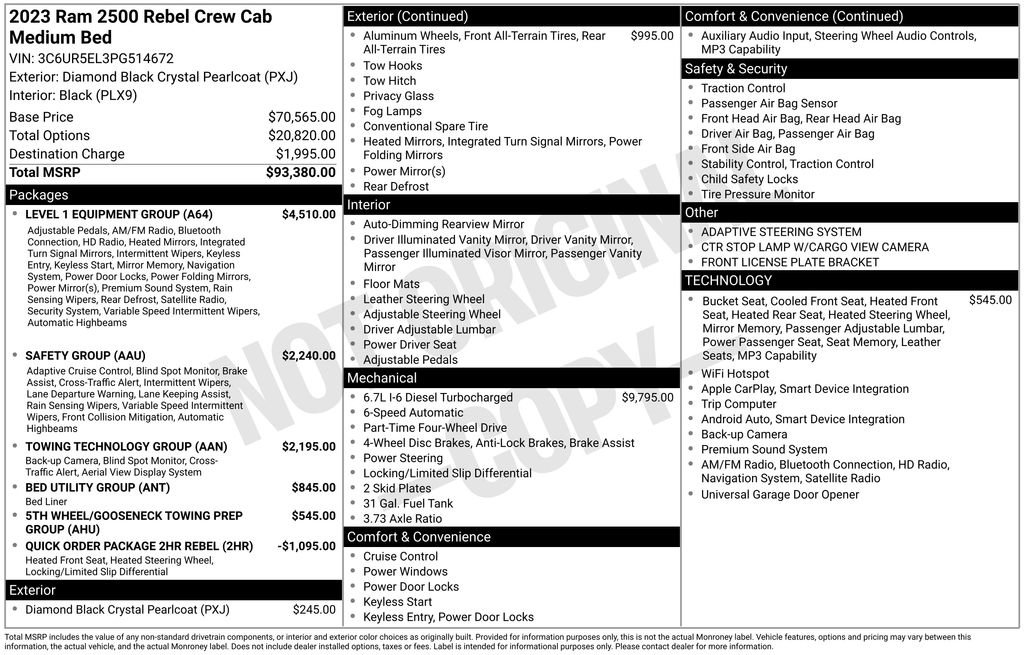 Used 2023 RAM 2500 Rebel w/ Level 1 Equipment Group image 43