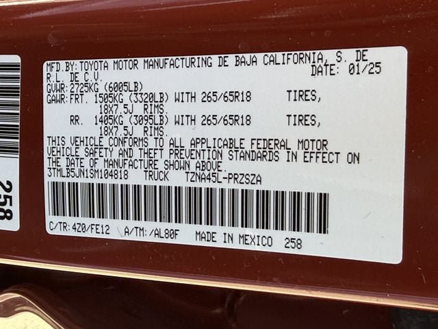 Certified 2025 Toyota Tacoma TRD Sport AWD/4WD image 27