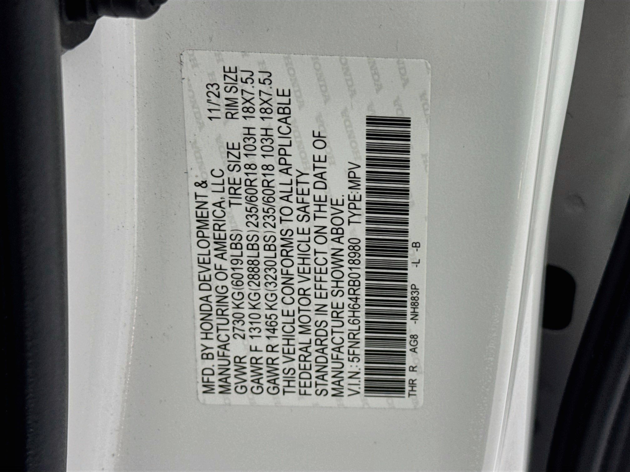 Certified 2024 Honda Odyssey EX-L image 33