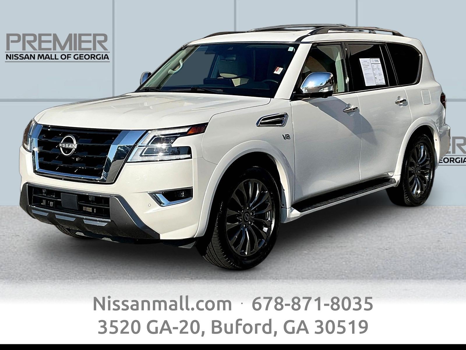 Certified 2022 Nissan Armada Platinum w/ Captain's Chairs Package RWD image 1