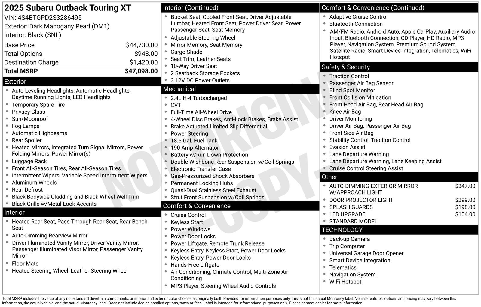Certified 2025 Subaru Outback Touring XT image 35