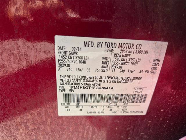 Used 2015 Ford Explorer Sport w/ Equipment Group 401A AWD/4WD image 15