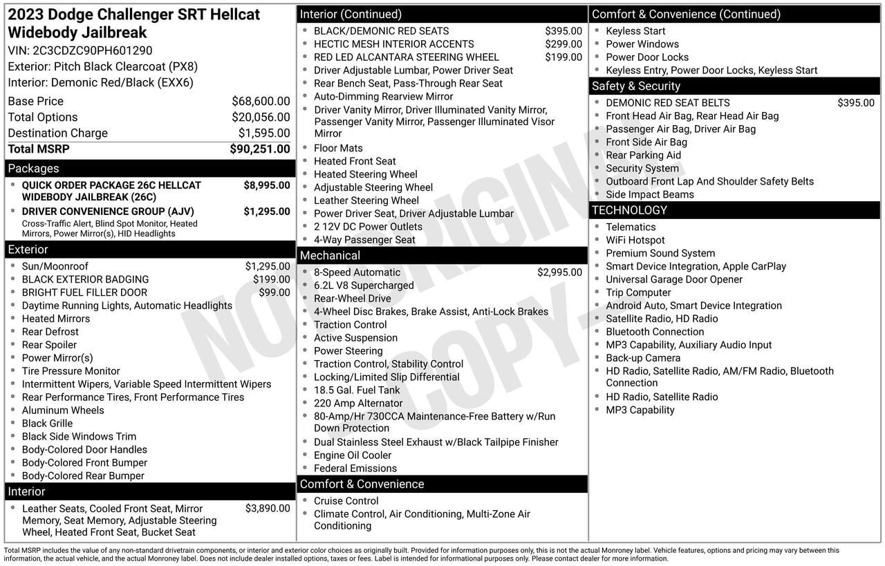 Used 2023 Dodge Challenger SRT Hellcat RWD image 30