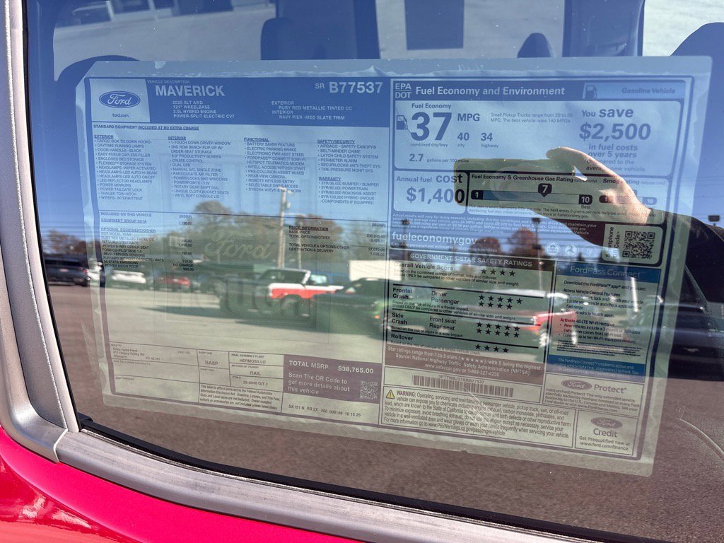 New 2025 Ford Maverick XLT w/ Equipment Group 301A image 10