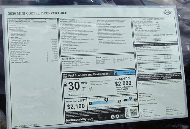 Certified 2026 MINI Cooper Convertible FWD image 18