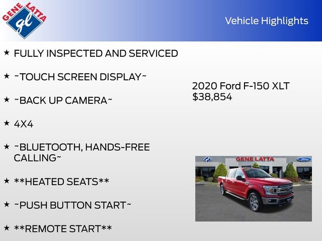 Certified 2020 Ford F150 XLT w/ Equipment Group 302A Luxury image 31